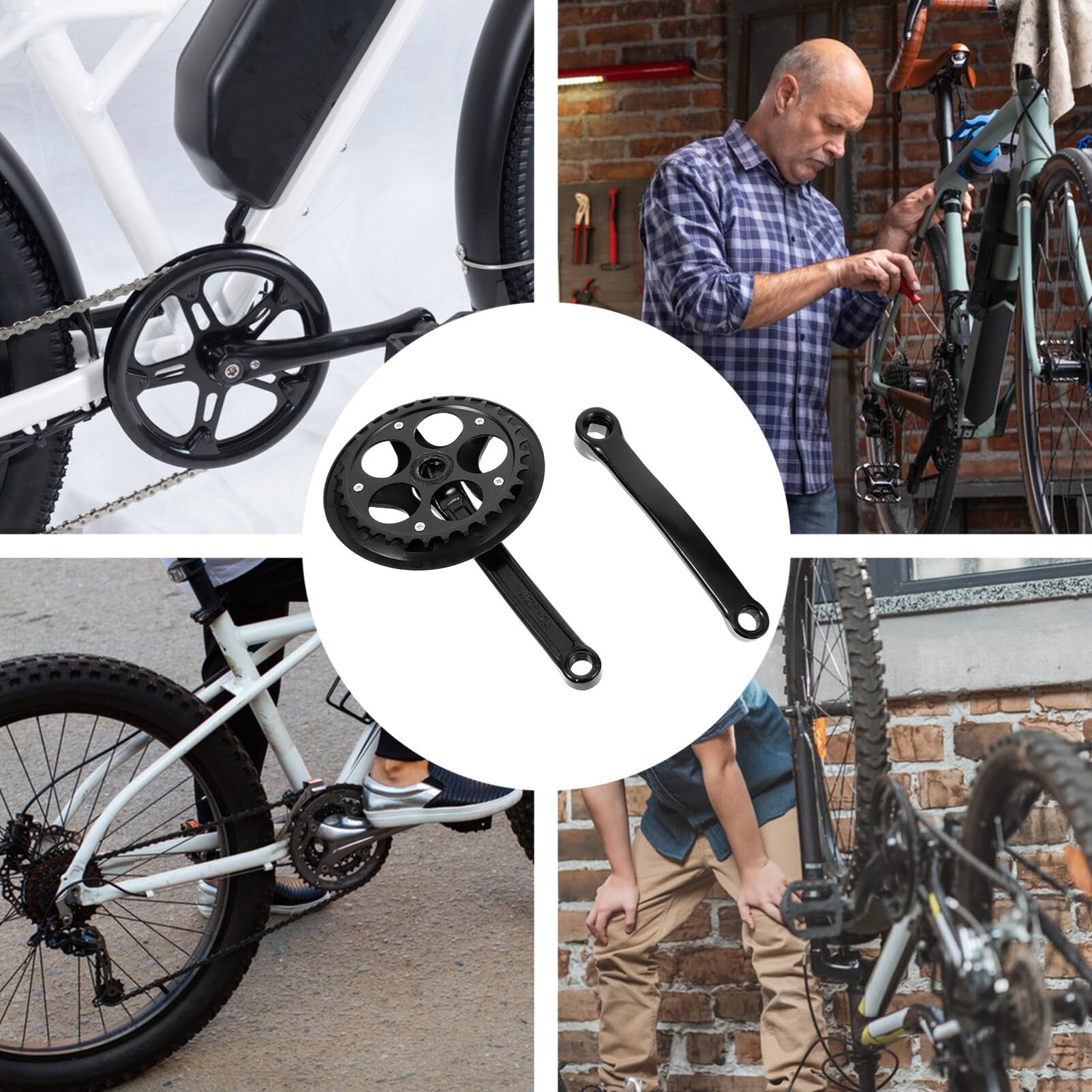 INOOMP Pedivella per Bicicletta Guarnitura Parte Ricambio per Bici Braccio Sinistro della Pedivella in Realizzata in e Plastica qualità Adatta per Mountain Bike Singola