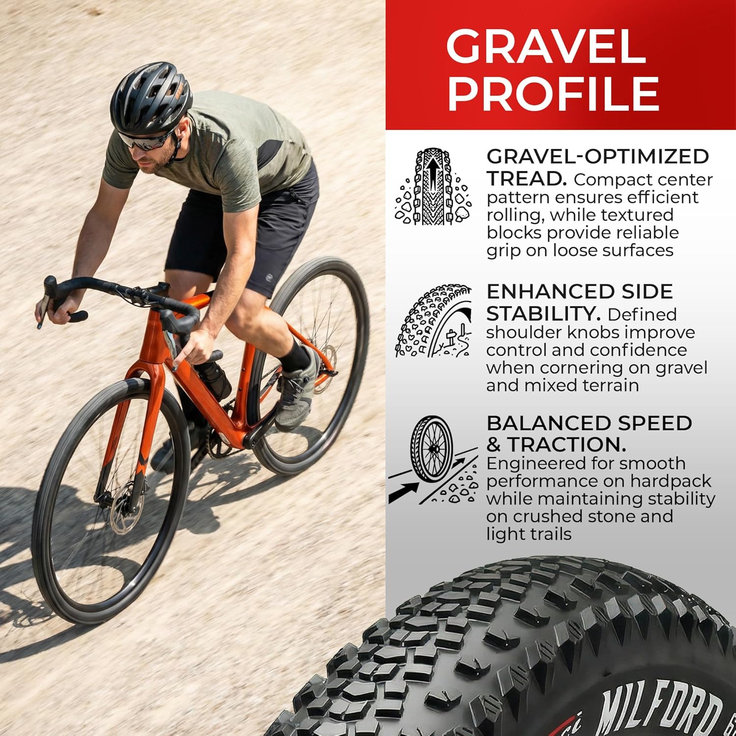 Fincci Pair 700x40c Bike Tire - 700c Gravel Tires with Kevlar & Nylon 1mm Puncture Proof - Durable 60 TPI Foldable Bicycle Tires 42-622 for Hybrid, Electric, Touring, MTB Bikes