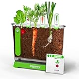 Discovery™ Edible Veggie Garden Watch-It-Grow Kit – DIY STEM Activity for Kids | Grow Carrots, Radishes & Onions| 11-Piece Science Kit with Seeds, Potting Mix & Root Tracker| Learning Toy Gift Ages 6+