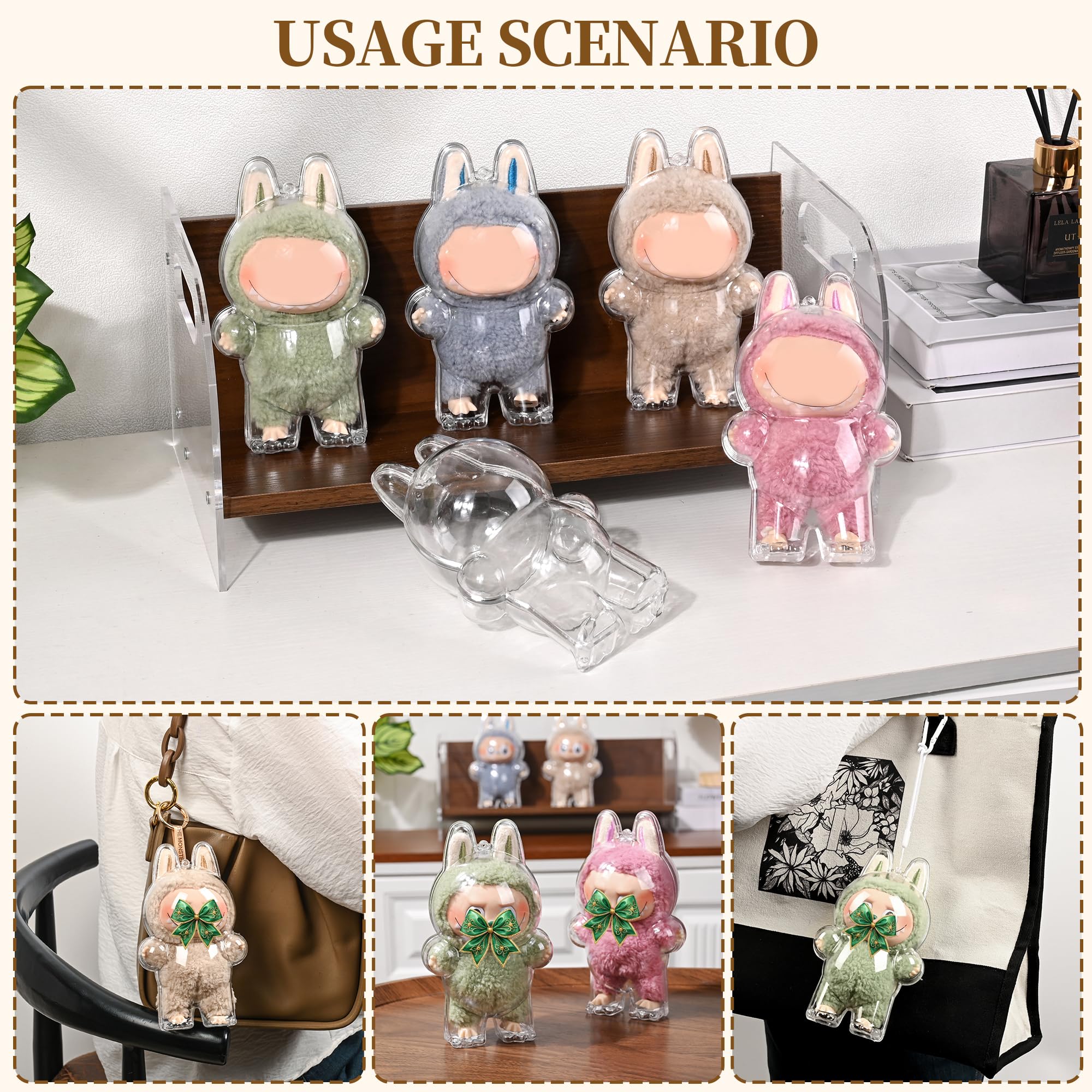 Amazon.com: [2-Pack] Clear Protective Cases Compatible with LABUBU