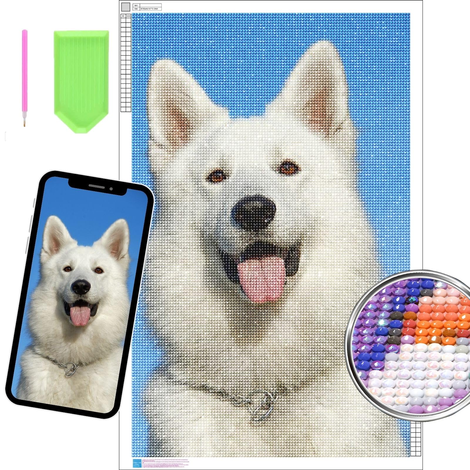 Personalised Diamond Painting Art, Custom Photo Diamond Painting, Create Unique Full Drill Crystal Art, 5D Diamond Art Kits for Adults