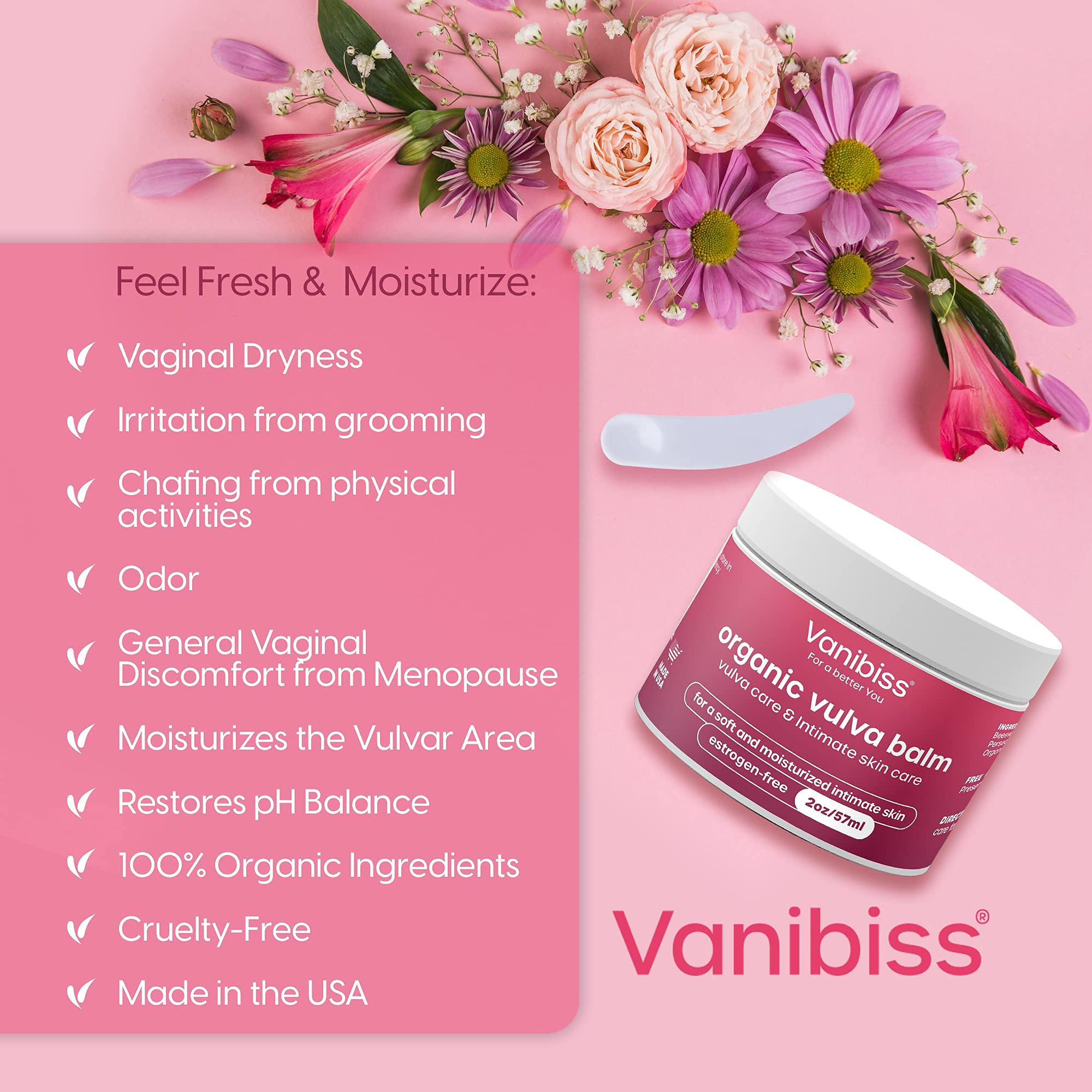 Buy Vanibiss Organic Vulva Balm Vaginal Moisturizer Relieves