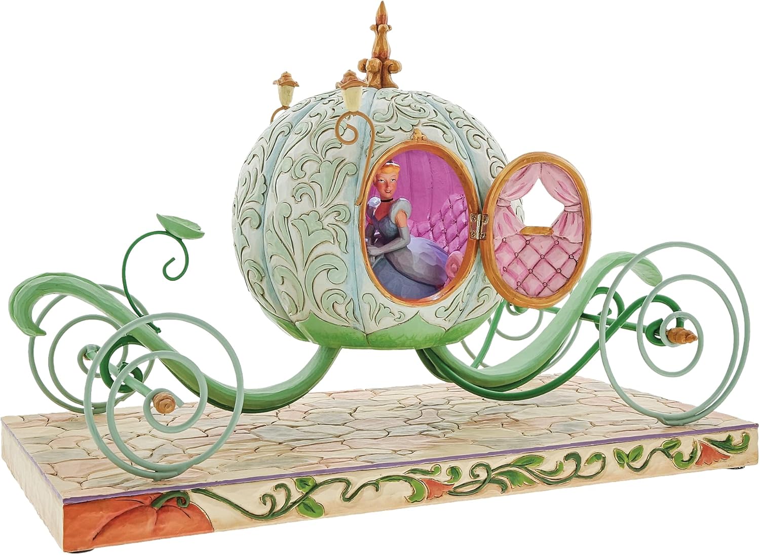 Enesco Disney Traditions by Jim Shore Cinderella in Pumpkin Coach Lit Figurine, 11.5 Inch, Multicolor : Home & Kitchen