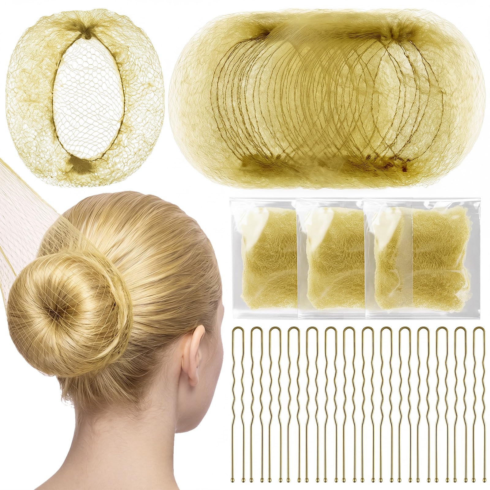 Bun Hair Nets & Pins - Ballet & Dance Accessories -11 Bun Hair Nets & Pins - Ballet & Dance Accessories -11