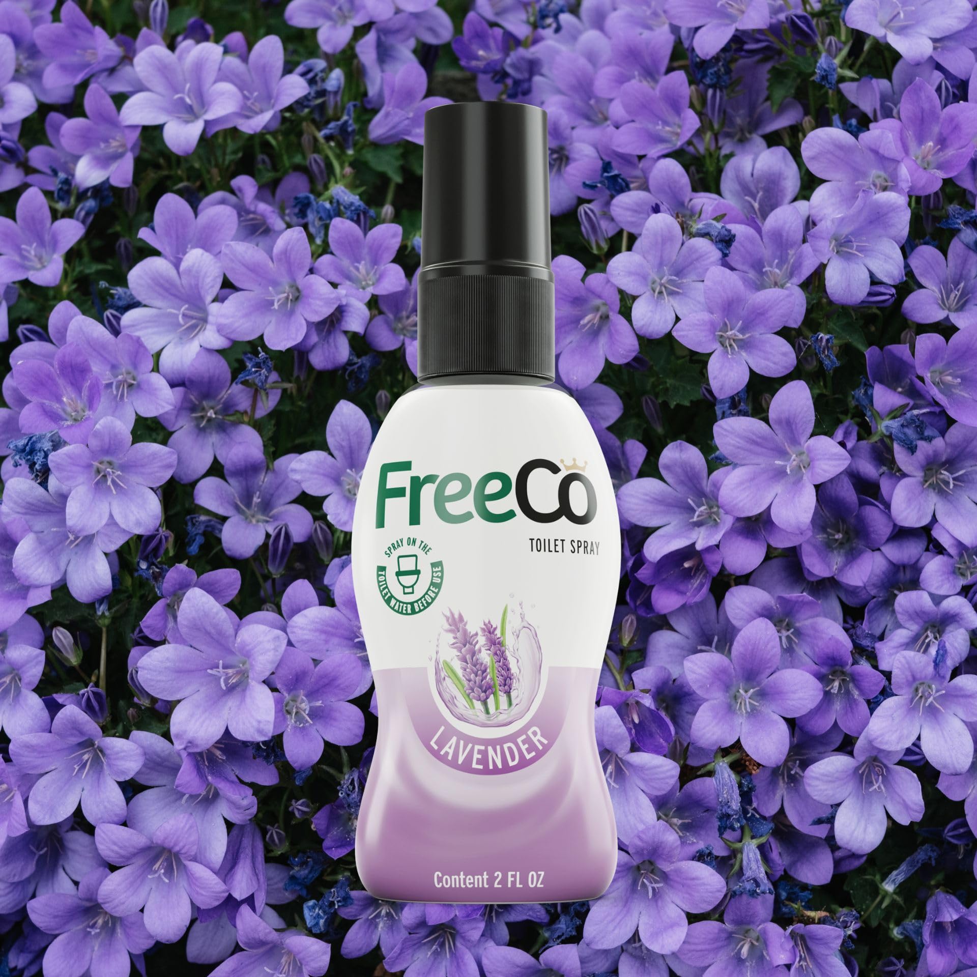 Freeco Anti-Odeur WC (Before You Go) - Spray aux Huiles Essentielles Naturelles. Idéal pour Maison, Bureau, Resto et Voyage. Pack hyper économique de 12x60ml, Parfum Épices