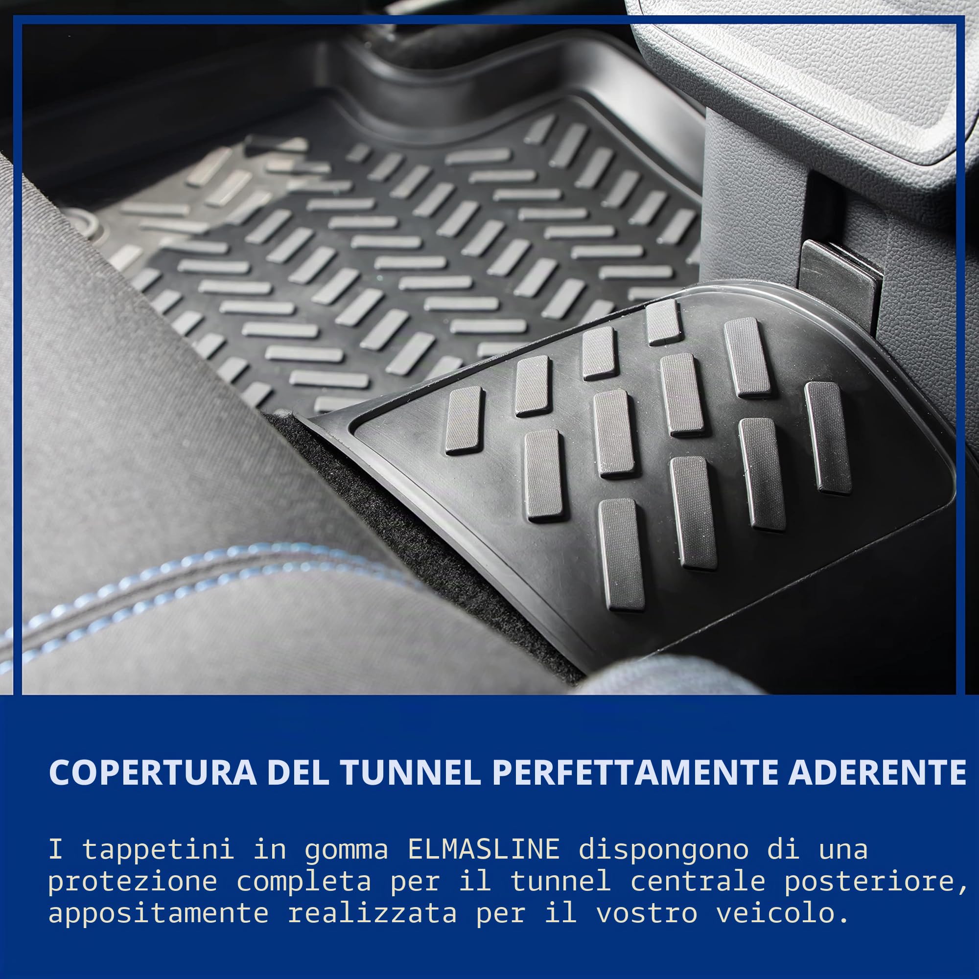 ELMASLINE 3D Tappetini Gomma per Renault CAPTUR 2020-2026 | Bordo Extra Alto | Tappetini Auto