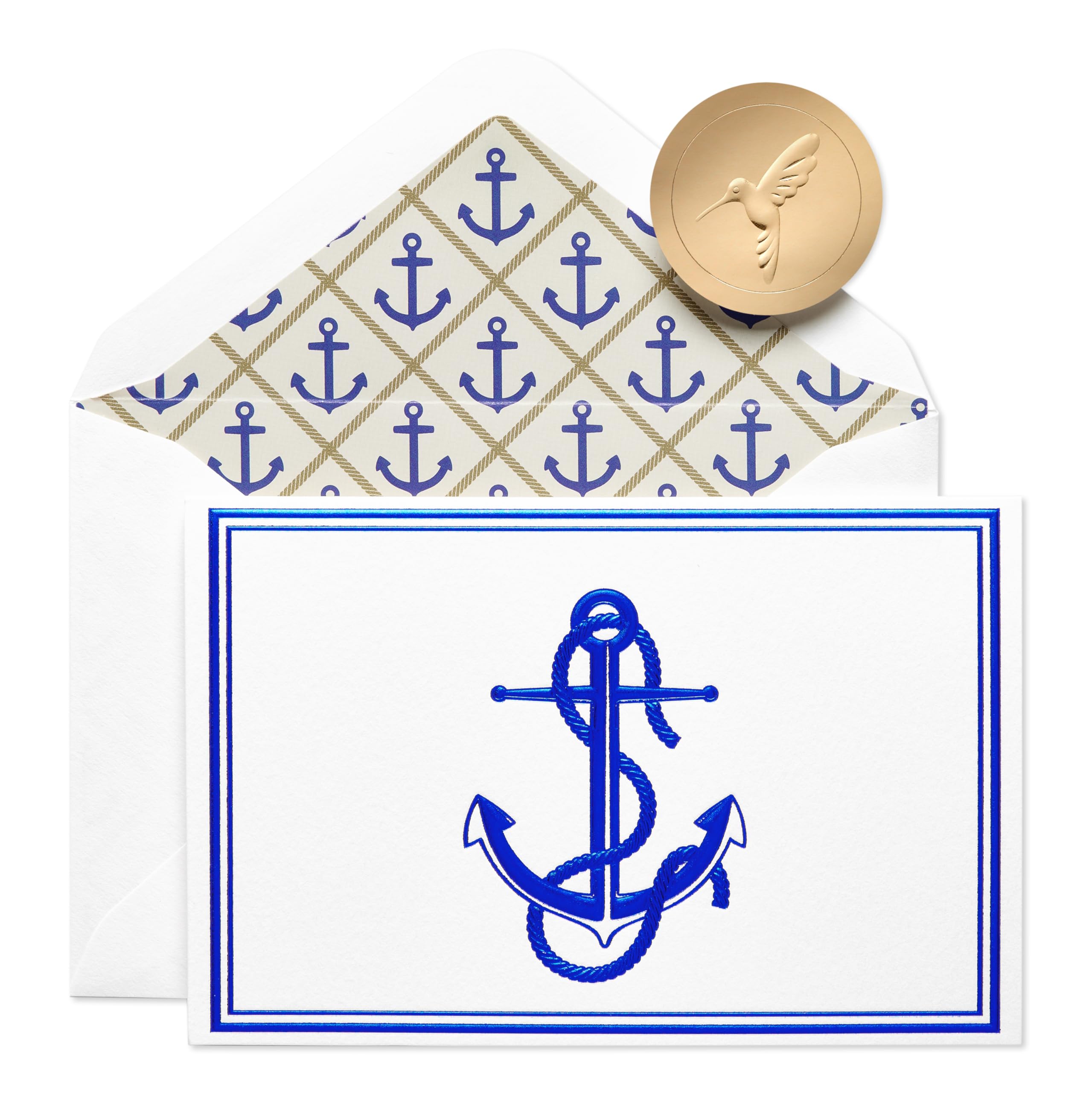 PapyrusBlank Cards with Envelopes, Nautical Anchor (16-Count)