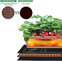 Vista 4 de Tapete térmico para semillero para inicio de semillas, almohadilla térmica impermeable de 10 x 20.75 pulgadas para germinación de plantas