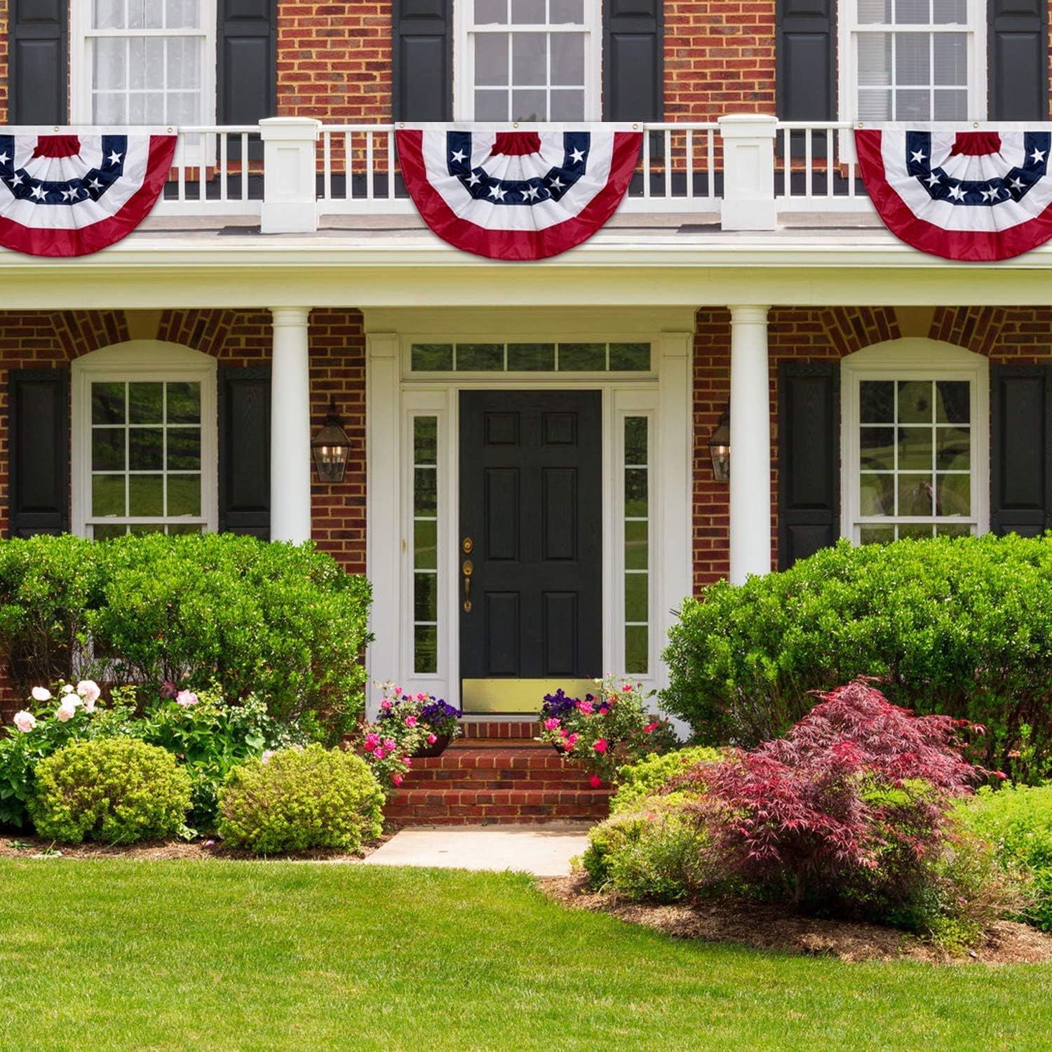 American Pleated Fan Flag, 1.5x3 Feet Patriotic Flag United States Half Fan Banner with Brass Grommets for 4th of July Decorations 4 Pack - Image 7