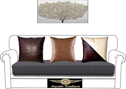 Funda de almohada de piel de cordero  Funda de cojín para sofá  Fundas decorativas para sala de estar y dormitorio, 22 x 22 pulgadas  Bronceado