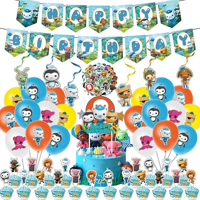 Buy 110 Pcs Octonauts Birthday Party Supplies, Birthday Decorations
