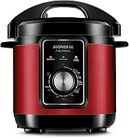 Panela de Pressão Elétrica 3L, Mondial, Vermelho/Inox, 700W, 110V - PE-47-3L-RI