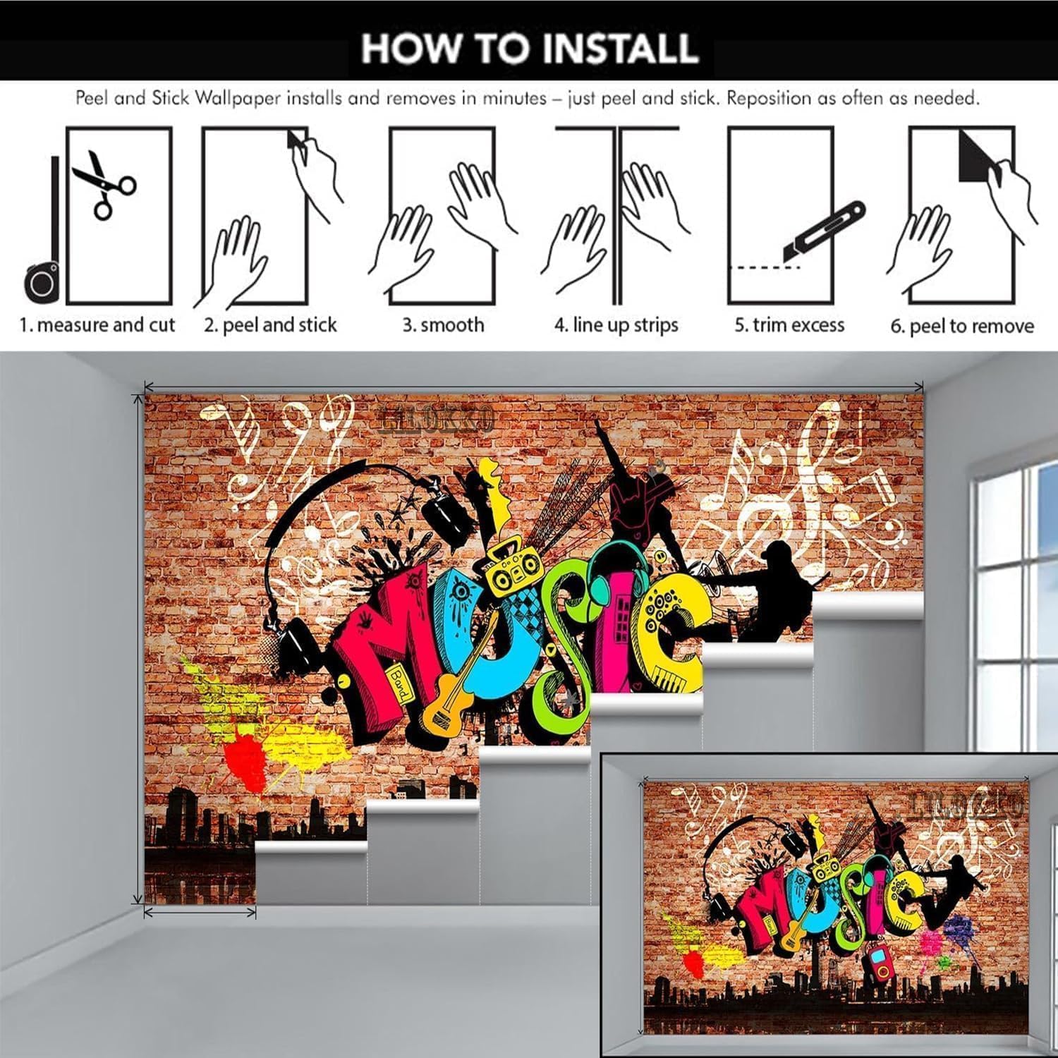 Custom Palm Trees Wallpapers 3D Beach Peel and Stick Murals Living Room Bedroom Beach Wall Mural