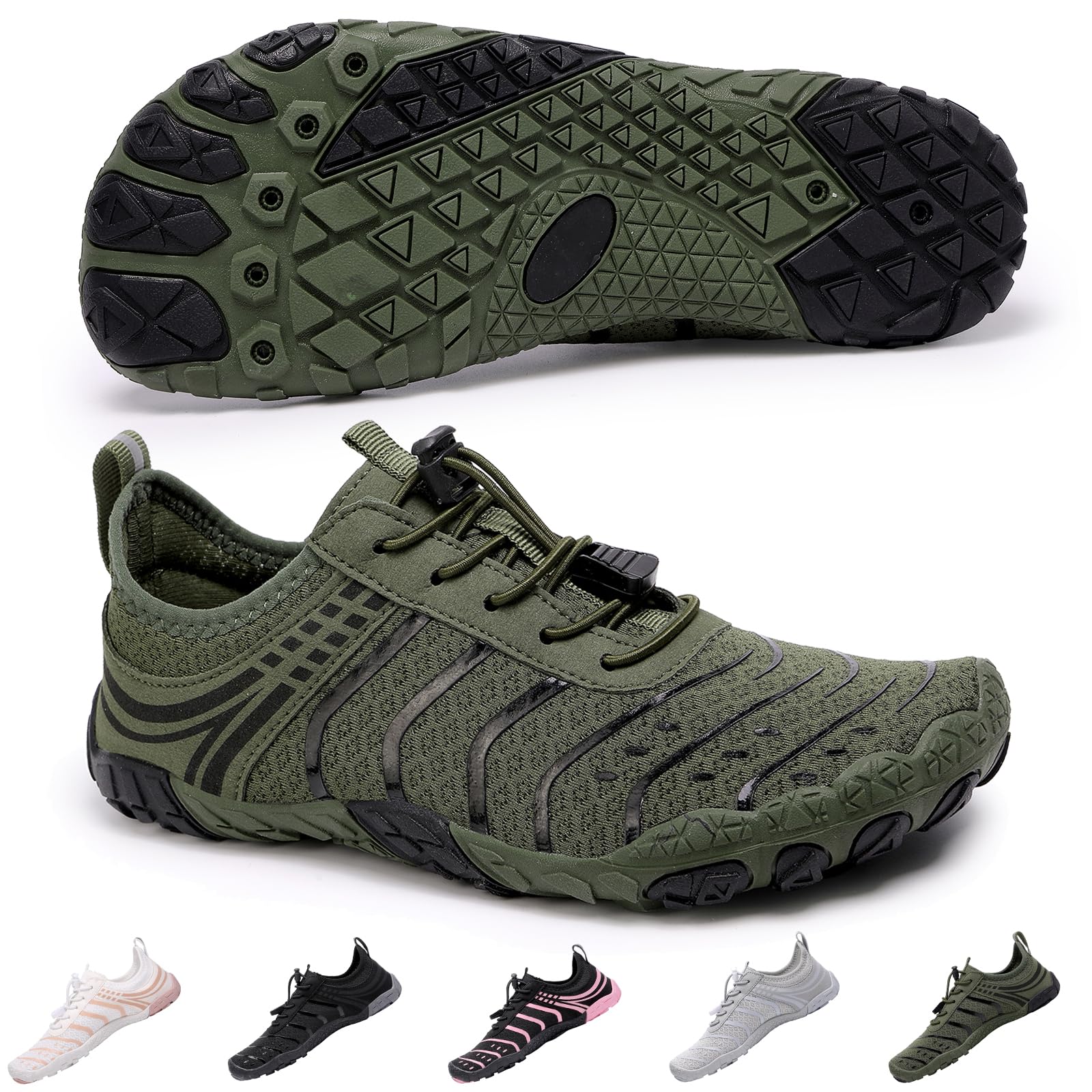 SIOSNETA Hike Barefoot Shoes for Women Men, Breathable Non-Slip Athletic Footwear, Wide Toe Water Shoes for Hiking, Non-Slip Neuropathy Shoes for Women Men, Grounded Comfort wear