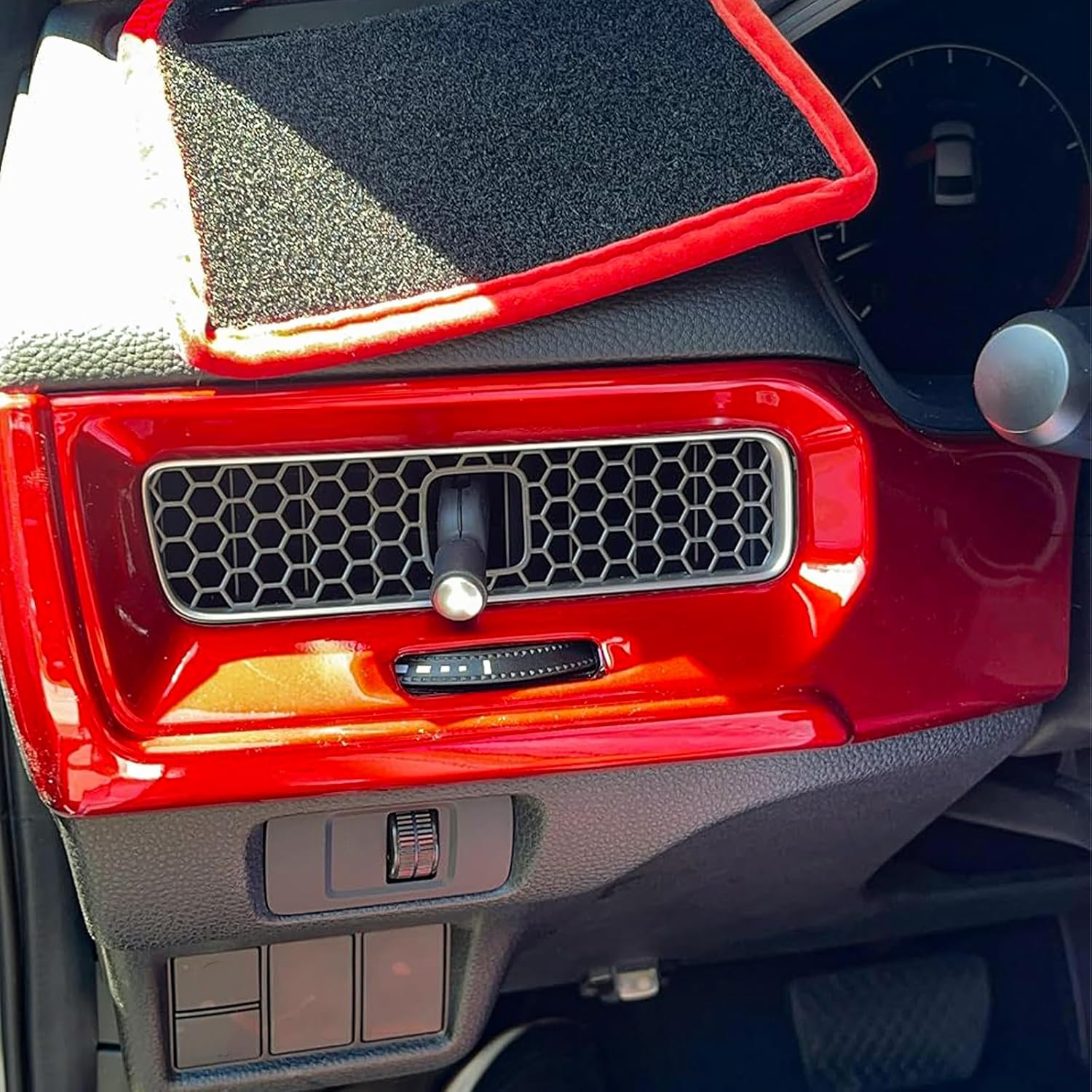 Dashboard Center Console Air Vent Cover for Honda Civic 11th Gen 2022-2025 Sedan Hatchback LX EX EX-L Sport Touring(Red)