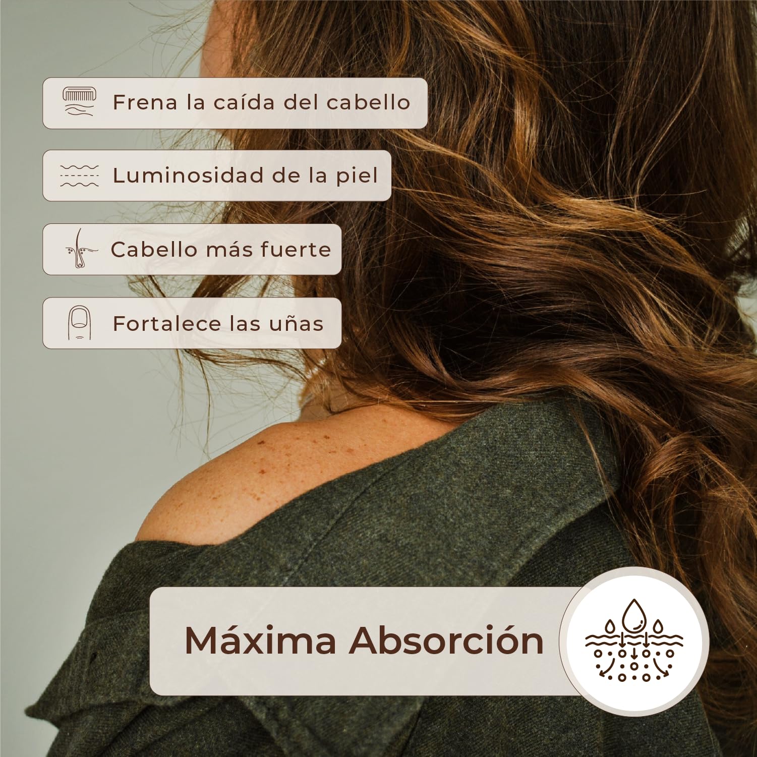 Biotina + Queratina con Ácido Hialurónico Zinc Selenio y Vitamina B12 | Máxima Eficacia | Frena Caída del Cabello, Fortalece Uñas fuertes y Mantiene Piel Resplandeciente | Vitaminas Cabello
