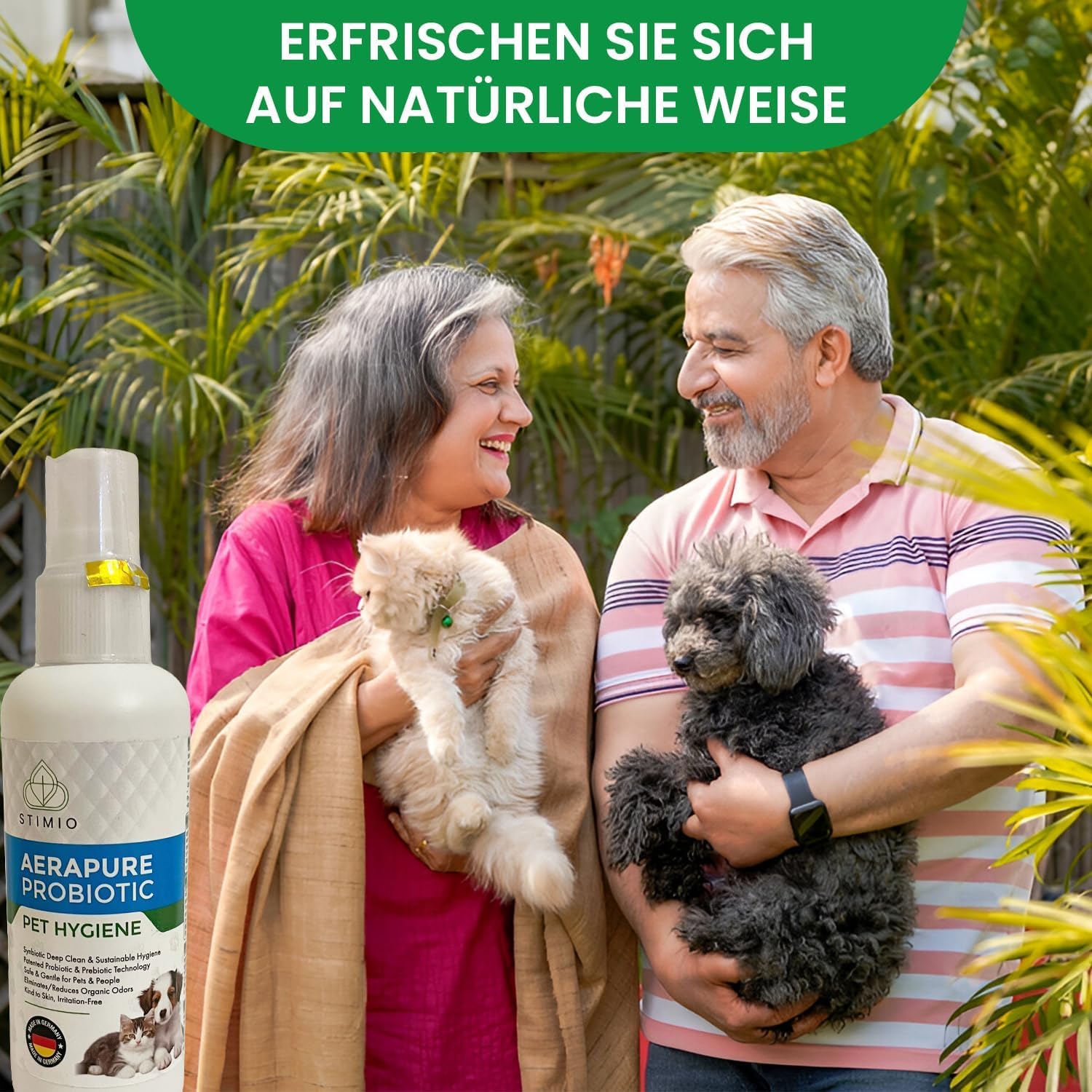 Probiotyczny środek do usuwania plam i zapachów. Niezwykle silny środek czyszczący przeciwko moczowi kota i zapachu moczu psa. Skuteczne mikroorganizmy neutralizują ślady zapachowe, KOT i