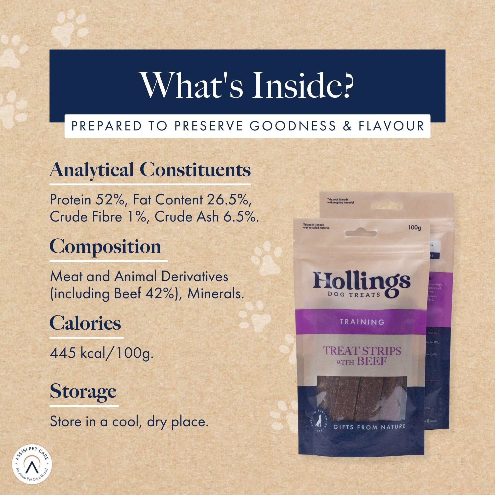 HOLLINGS MANZO VERA CARNE FESTA PER CANI, 100 g