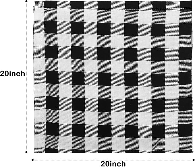 Servilletas Buffalo Check 4 uds Algodón Negro miniatura 2