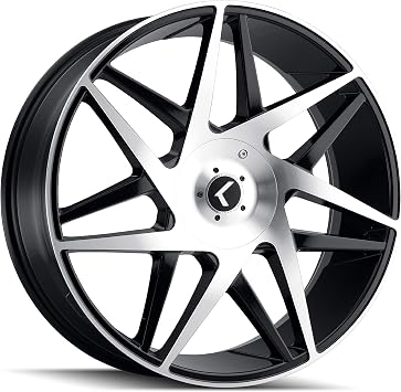 KRAZE KR192 22" Inch 5x112/114.3 Wheel Rim 22x8.5 +38mm Black MACHINED