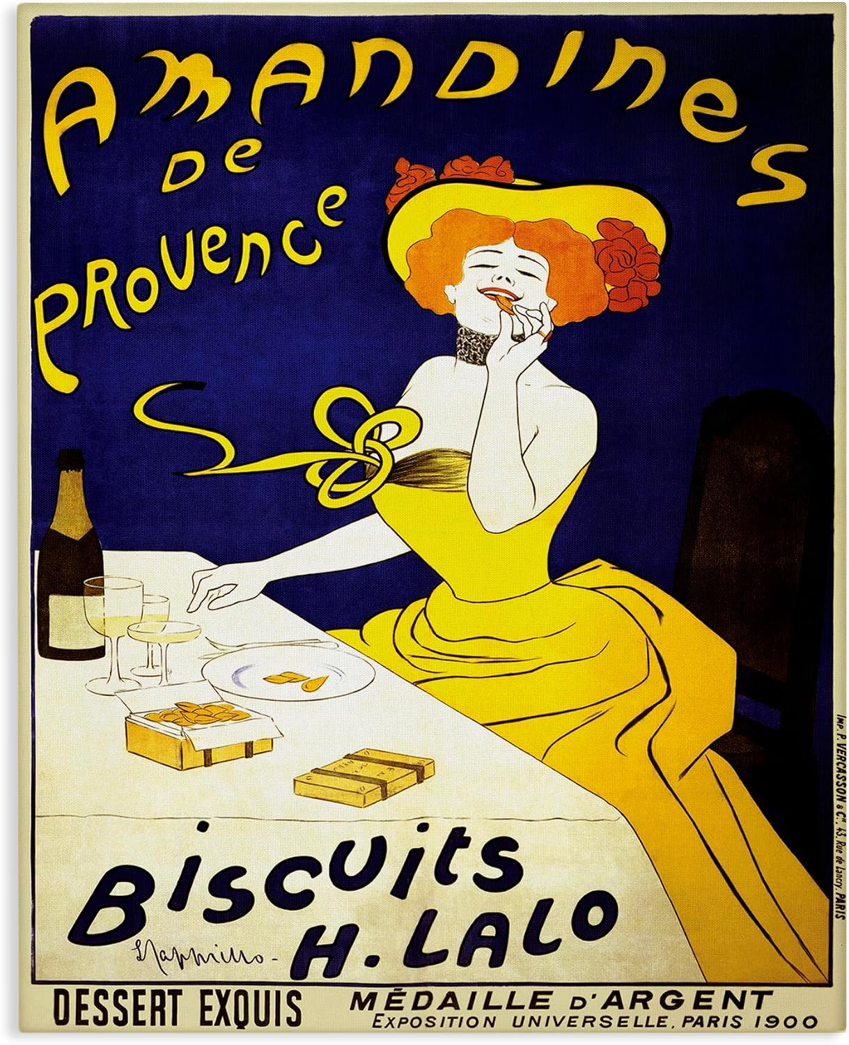 Stupell Industries 'Vintage Parisian Amandine's Biscuits European Advertisement ', Canvas Art, 36 x 48