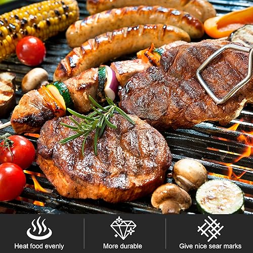 Miniatura 8 de Utheer Rejillas para parrilla Weber Spirit, rejillas de hierro fundido de 17.5 pulgadas para piezas Spirit E210, rejilla de parrilla 7637 para