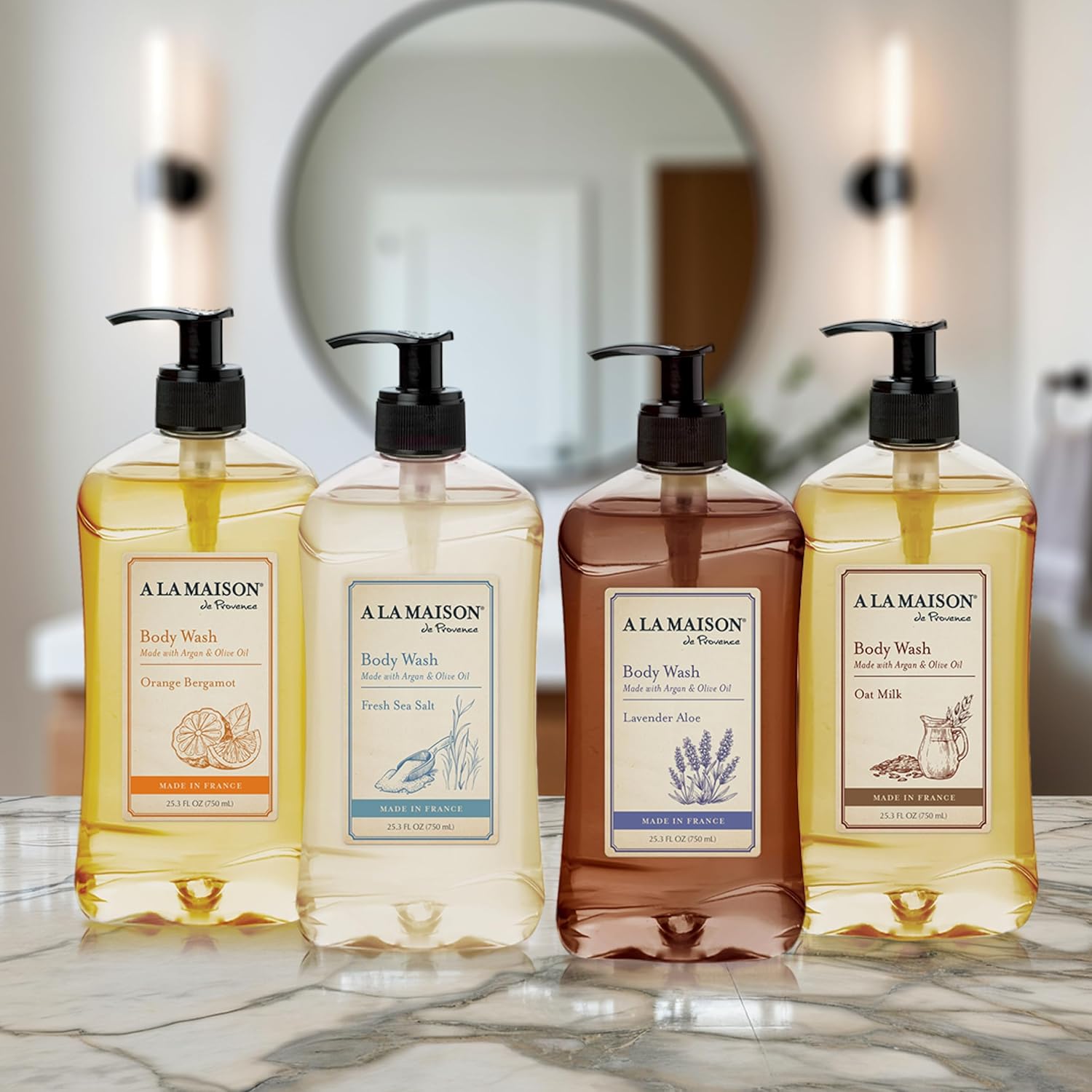 A LA MAISON Fresh Sea Salt Body Wash 25.36 Fl Oz, 3 Pack - Image 7