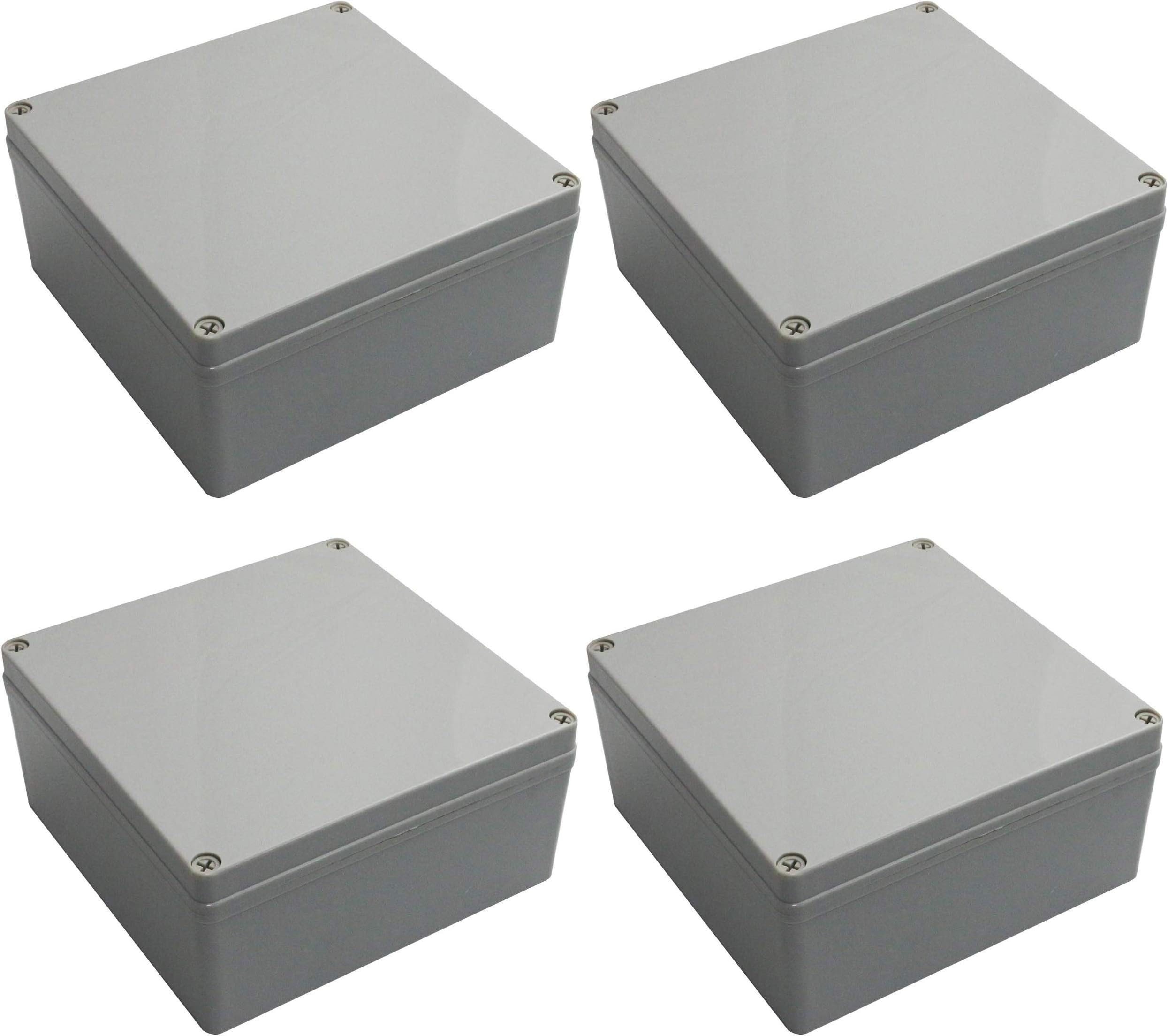 Co. 4" x 4" x 2.4" Weather & Dust Proof PS Plastic Junction Conduit Box Electronics Enclosure4 Pack