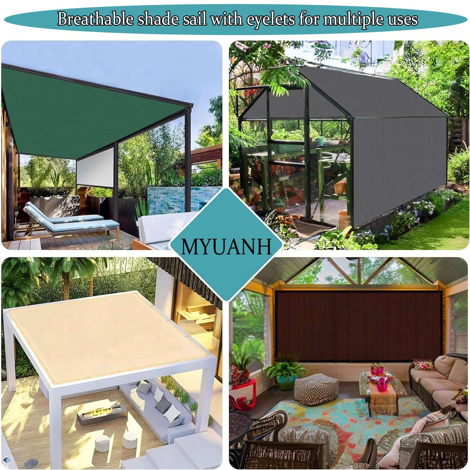 Voile D'ombrage Sunnylaxx - Toile Solaire Rectangle 2.5x3 Mètres - Respirant Et Résistant