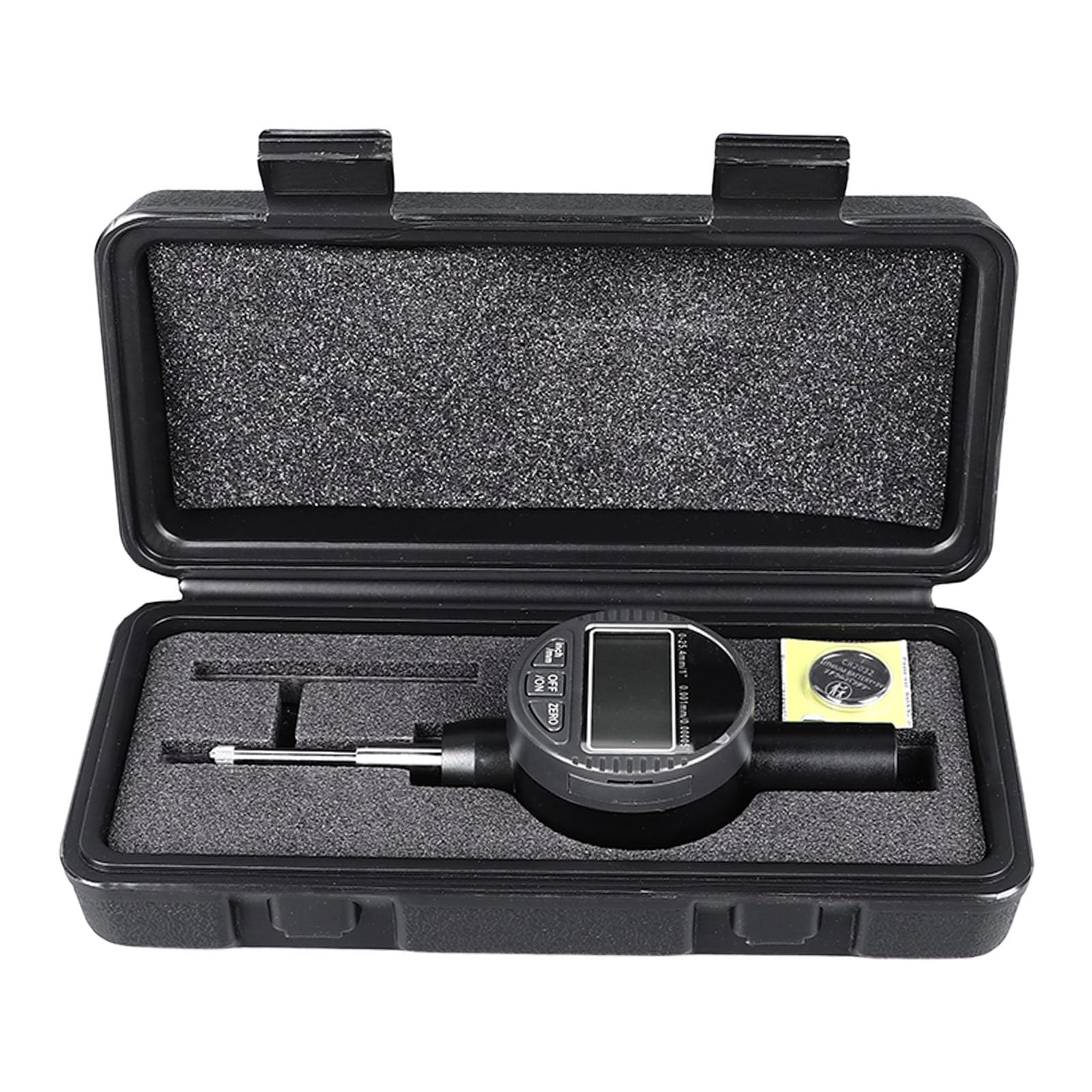 Indicador de dial digital Indicador de prueba de sonda de rango de resolución de 0,001 mm 0,25,4 mm para maquinaria Medición de laboratorio industrial Aleación de aluminio