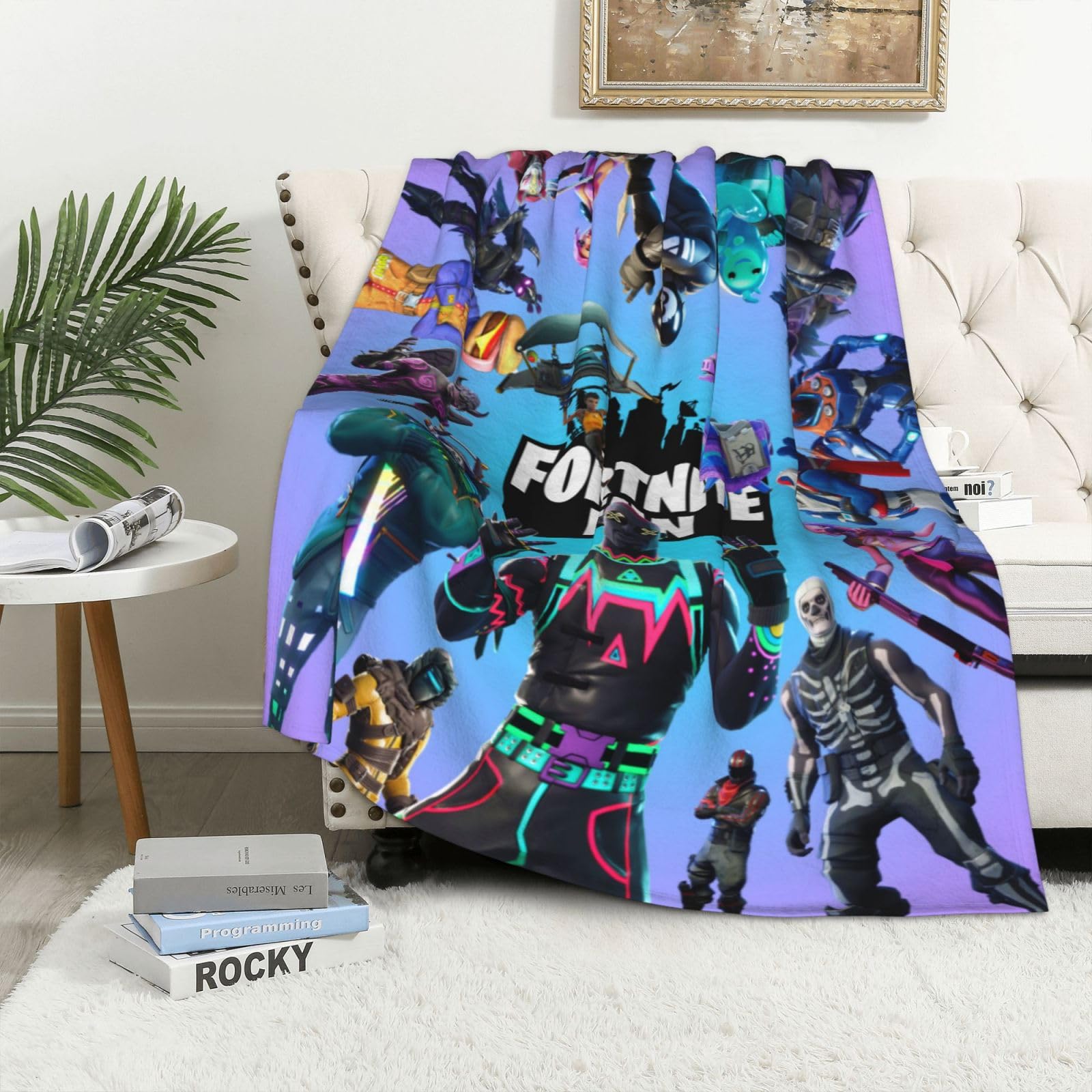 Game Blanket Cartoon Throw Blanket Ultra-Soft Blanket for Couch Bed Living Room Bedroom Car 50"X 40"