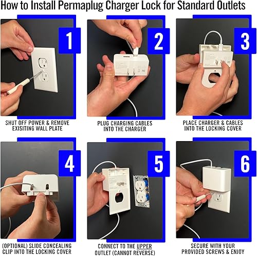 Miniatura 3 de Permaplug Bloqueo del cargador sistema de bloqueo de cargador de teléfono antirrobo y a prueba de tirones carga rápida de 45 W para Apple iPhone