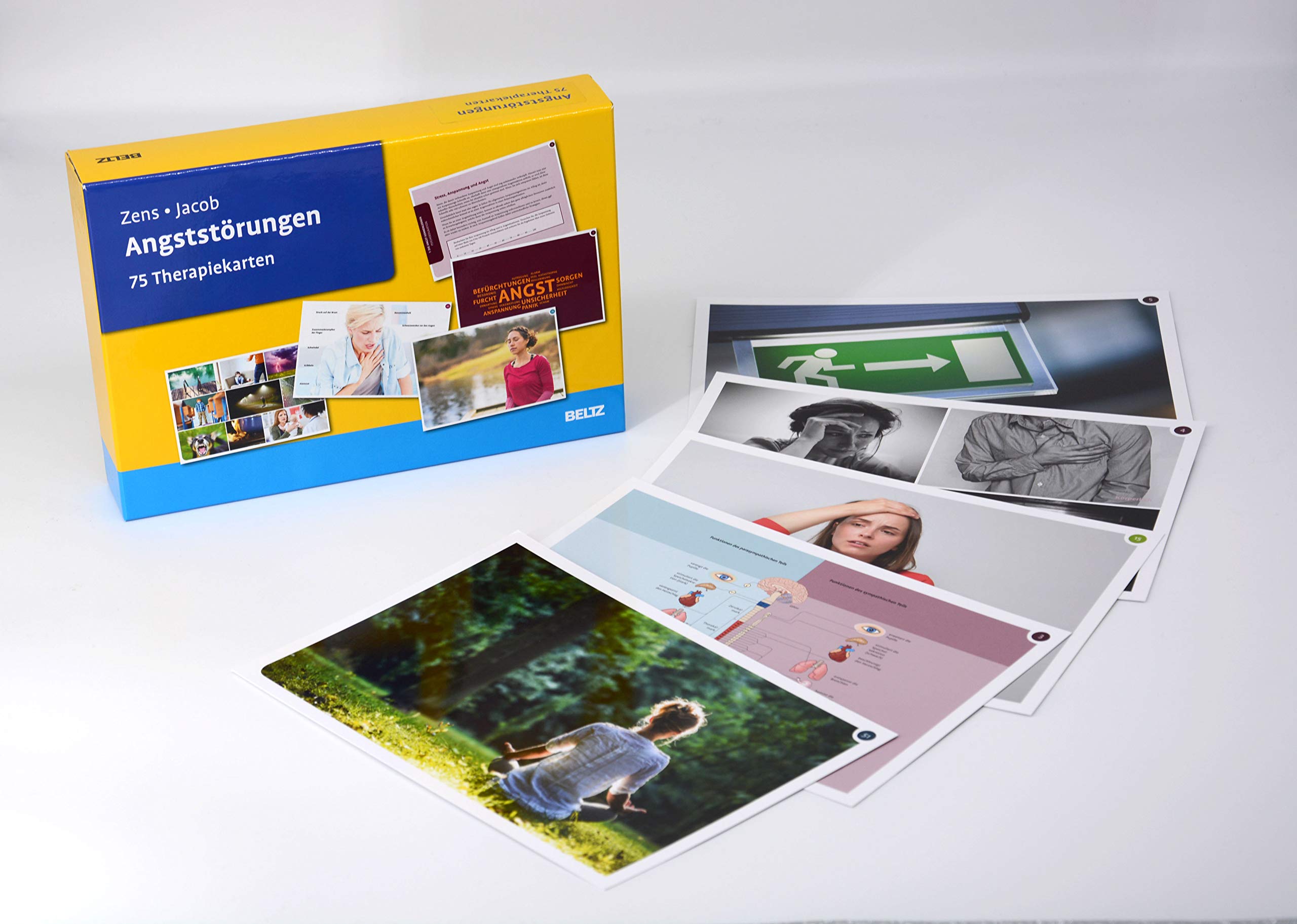 Angststörungen: 75 Therapiekarten. Kartenset mit 75 Karten für die Psychotherapie. Mit 24-seitigem Booklet (Beltz Therapiekarten)