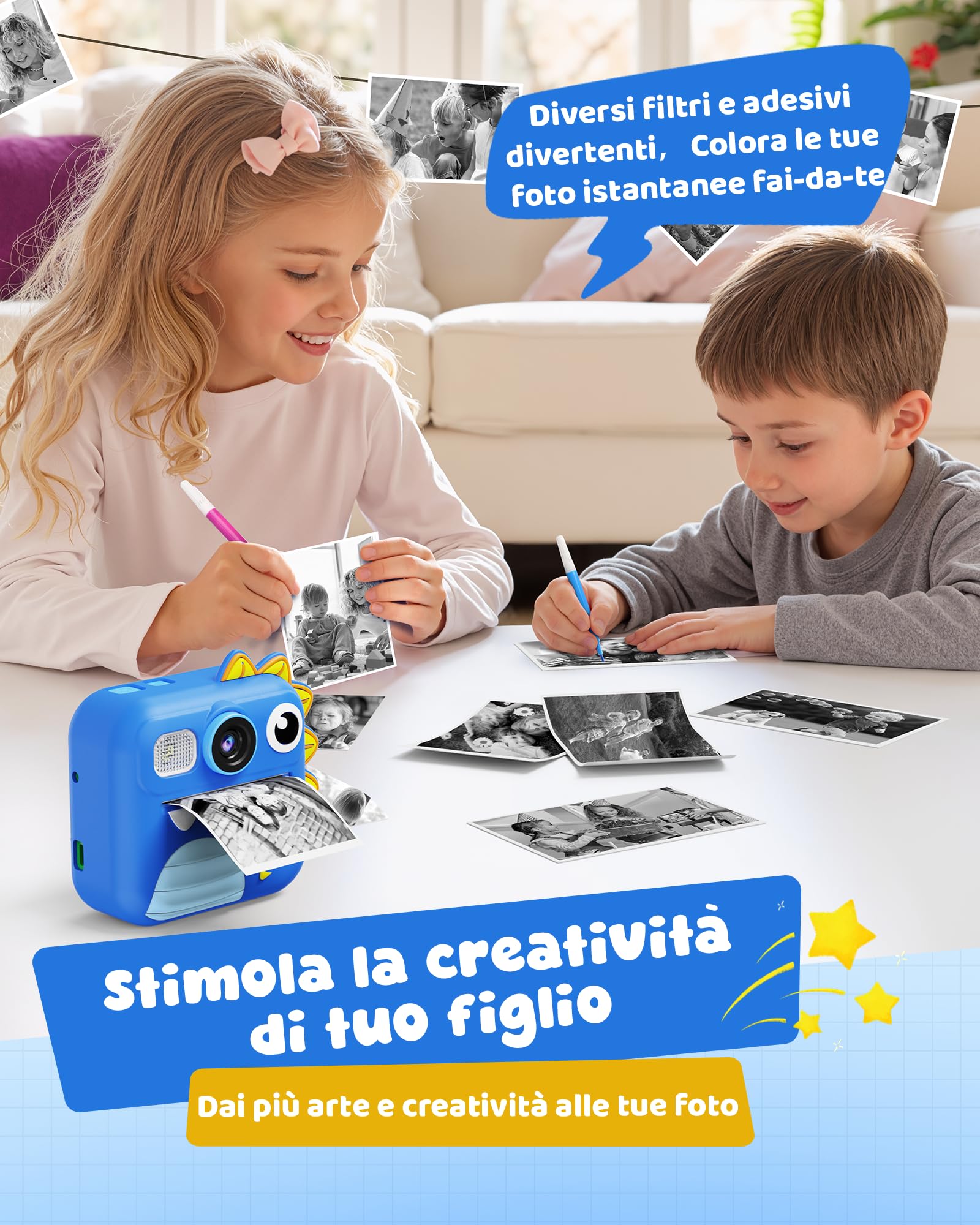 fotocamera istantanea-blu
