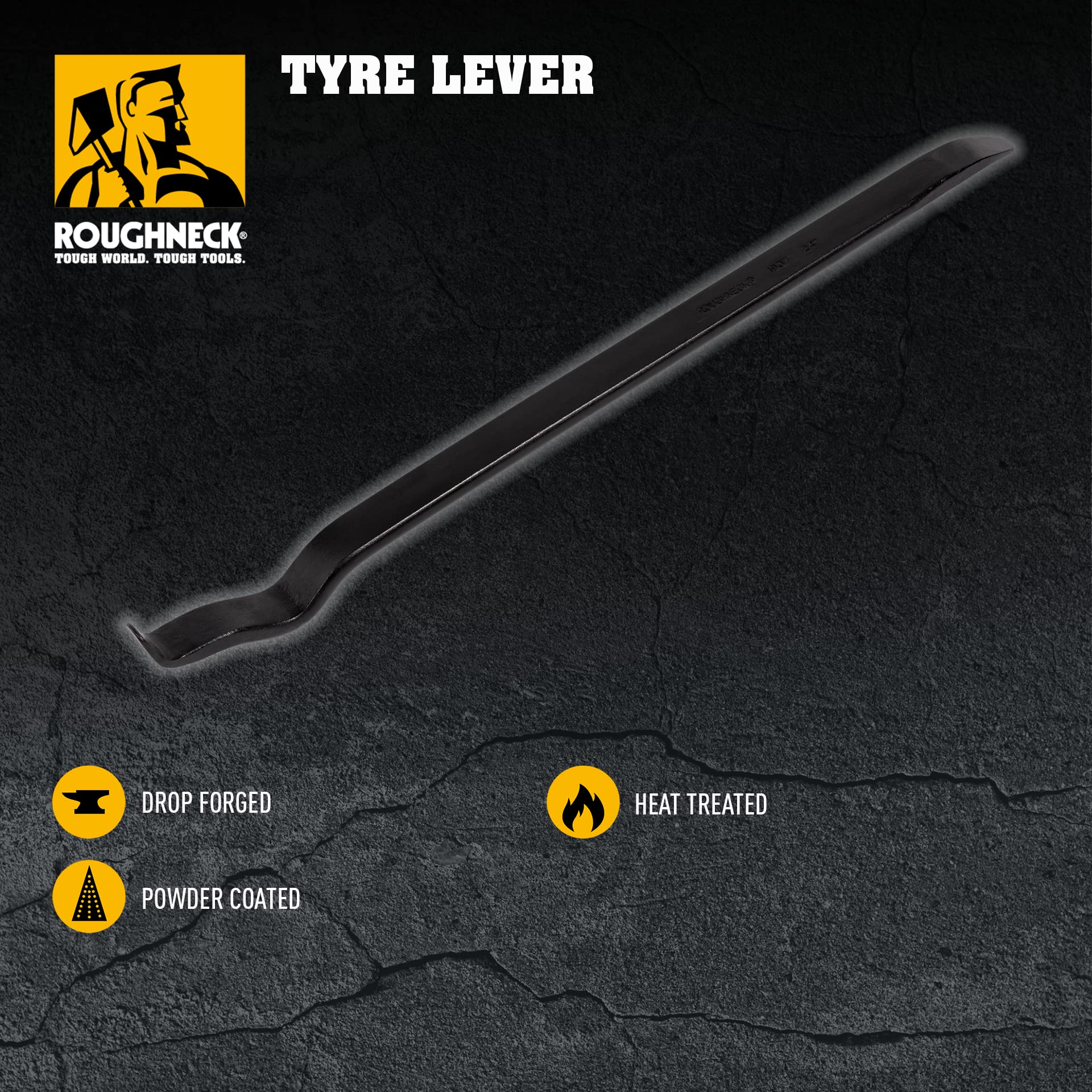 Roughneck Démonte-Pneu 610 mm (24 po) – Acier allié forgé et traité thermiquement, revêtement en Poudre, Outil Robuste pour Le démontage de pneus de Motos, Voitures, fourgonnettes et camions