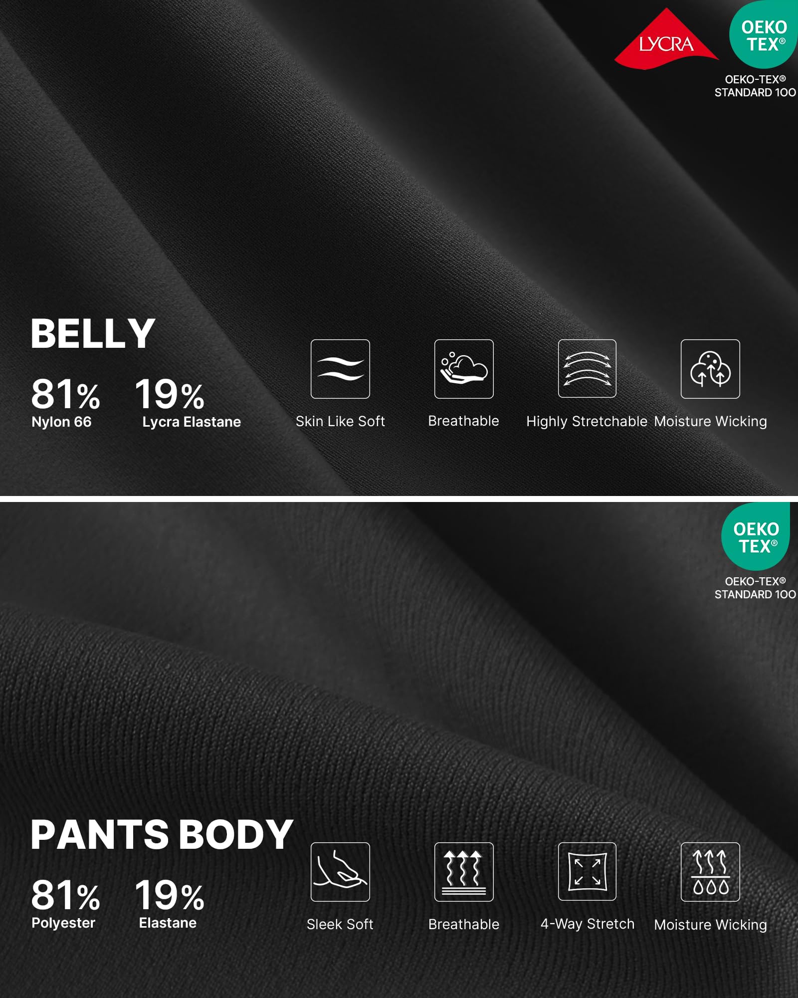 G4Free Pantaloni a gamba larga per yoga premaman sopra la pancia stretch gravidanza pantaloni corti con tasche
