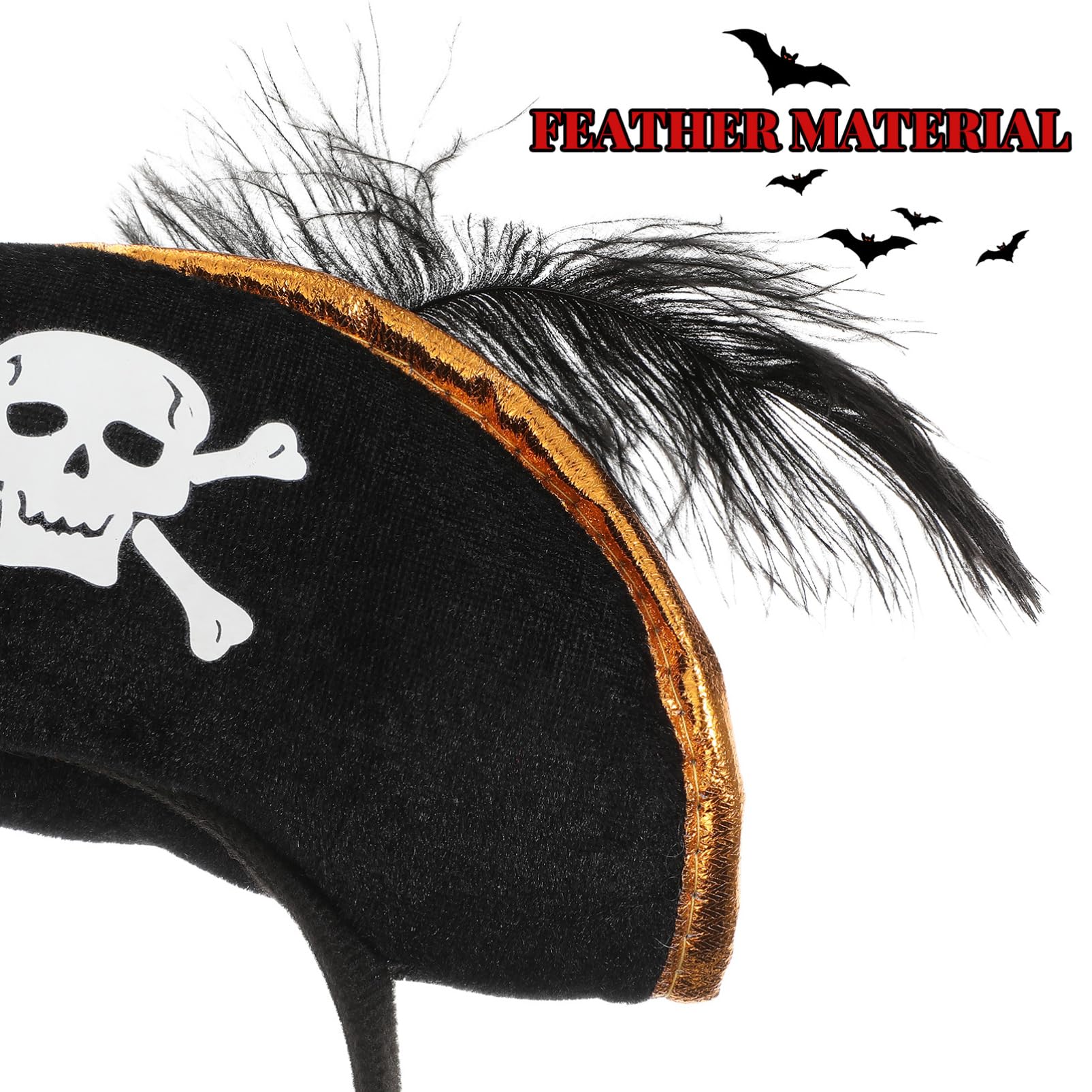 MAGICLULU Pirate Captain Hairband Skull Pattern Headband for Halloween Party Dress-up Costume Accessory for Adults and Kids - Image 4