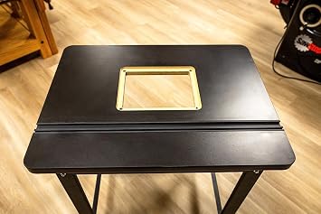 JessEm 03050 Rout-R-Top MDF Black Melamine Universal Table Top with Track System
