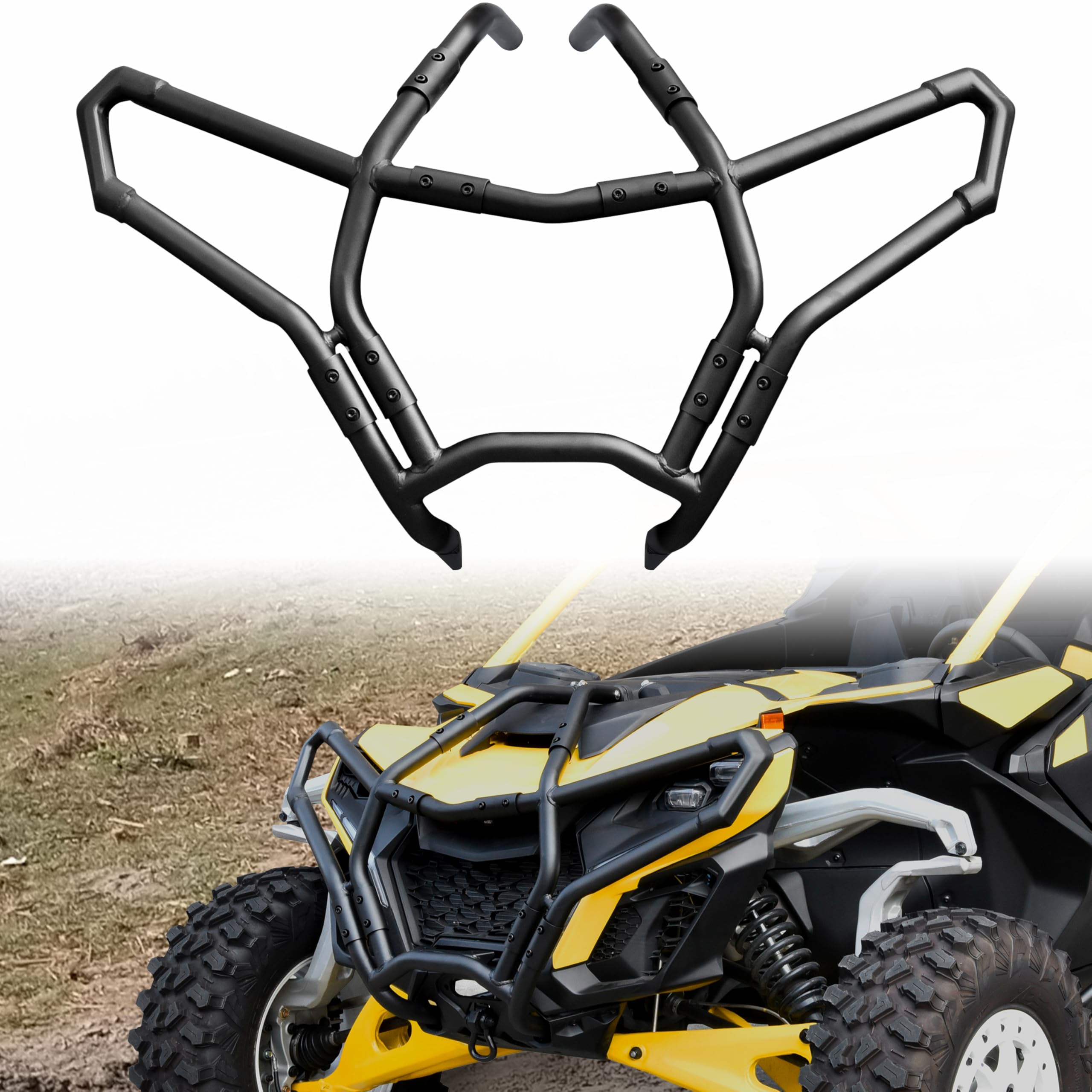 View 1 of ***MISSING PARTS***

KEWISAUTO Front Bumper for Can-Am Maverick R 2024+
