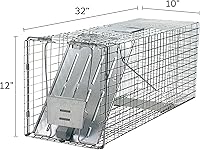 Vista 9 de HAVAHART 1079SR Large 1-Door Humane Catch and Release Live Animal Trap Cage - Live Raccoon Trap, for Bobcats, Beavers, Dogs, & More