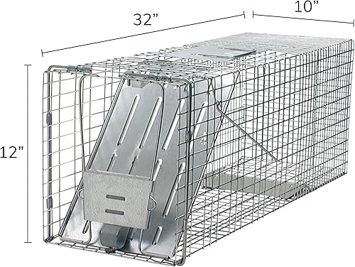 Miniatura 9 de Havahart 1079SR - Trampa de animales vivos grande de 1 puerta para mapaches gatos bobcats castores perros pequeños marmotas zorros armados y