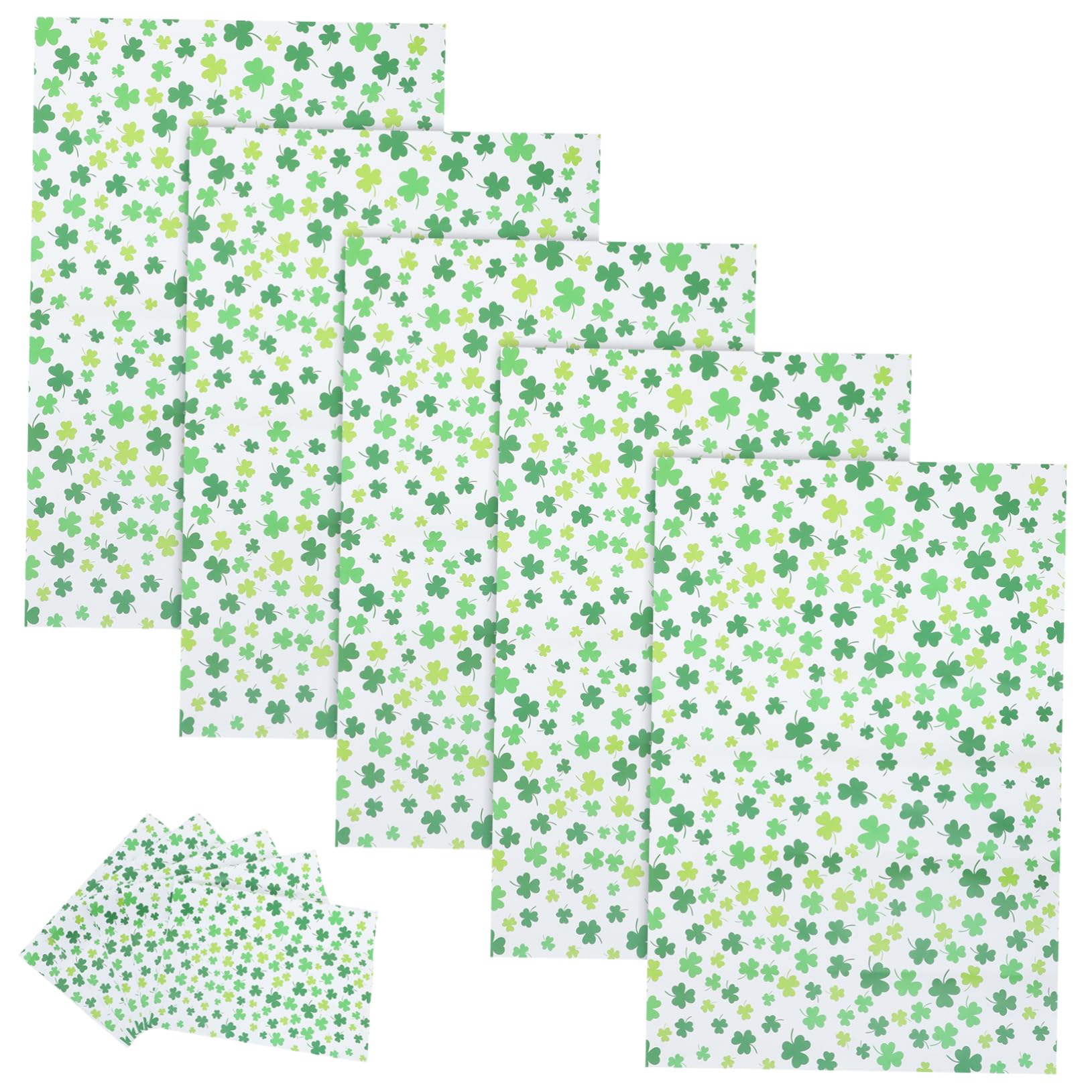 Rouleaux de Papier Présent Trèfle 20 Pcs pour Art et Festival | Ambiance Bavaroise, Papier Présent de Printemps Irlandais, Jour Saint-patrick