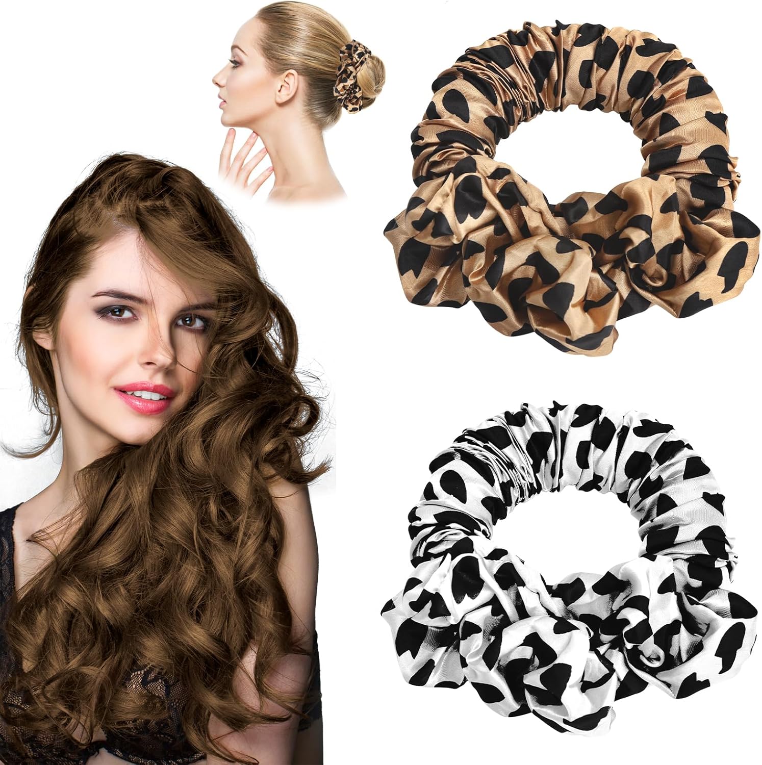 APOMOONS Hair curlers without heat, hair elastic without heat, sleep hair elastic for long hair, hair elastic for night