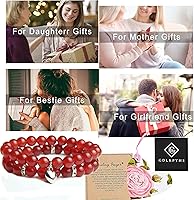 Vista 7 de 2Pcs Healing Crystal Bracelets for Women Handmade Beaded Bracelet Healing Prayers Crystal 8mm Natural Stone Beads Bracelet Stress Relief Get Well