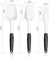 Vista 2 de Artaste 43082 Juego de espátulas de silicona antiadherentes con mango de goma, 3 piezas