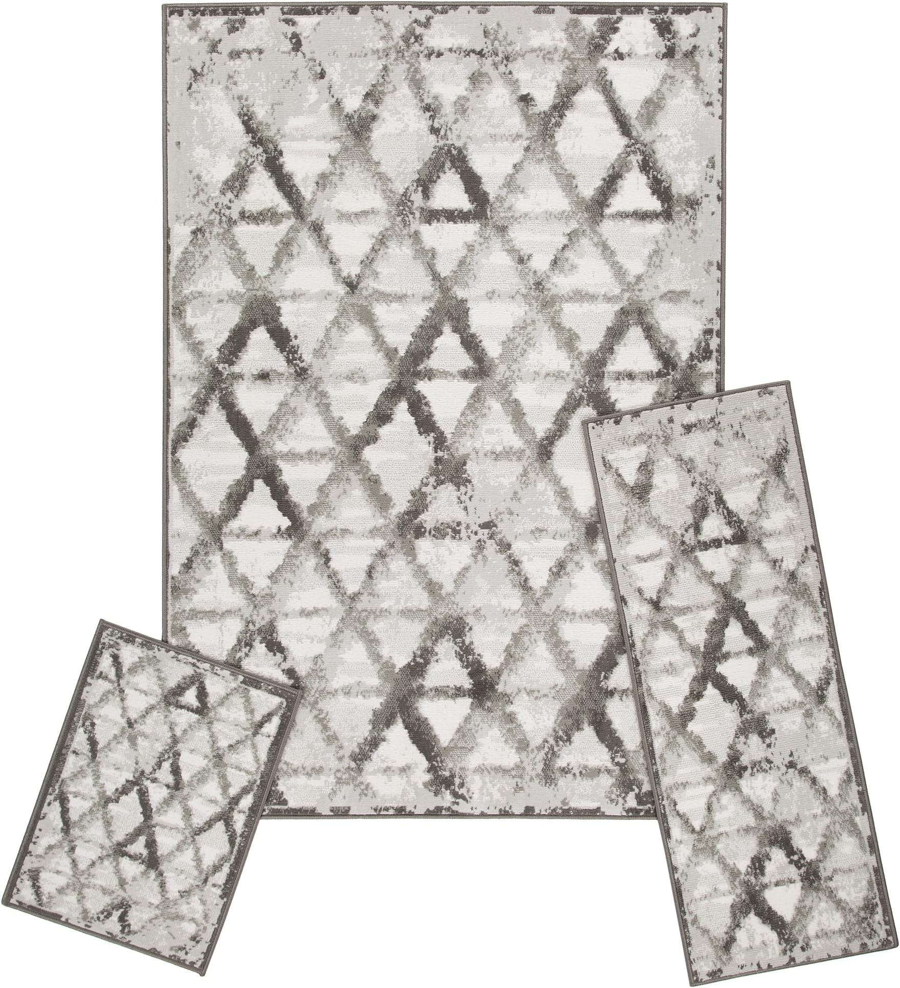 Amazon.com: 3-Piece Indoor Area Rug Set - Non-Slip Rug Set Includes ...