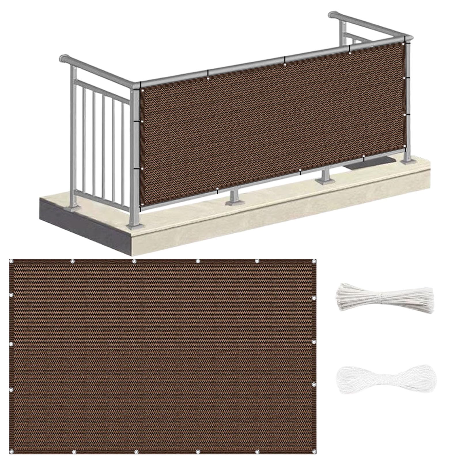 Brise-vue pour balcon marron pour stopper les regards du voisinage et le vent