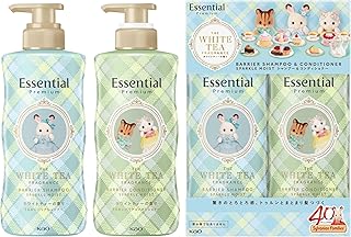 【Essential】エッセンシャル プレミアム スパークルモイスト シャンプー コンディショナーセット シルバニアデザイン品 ホワイトティーの香り 860ml