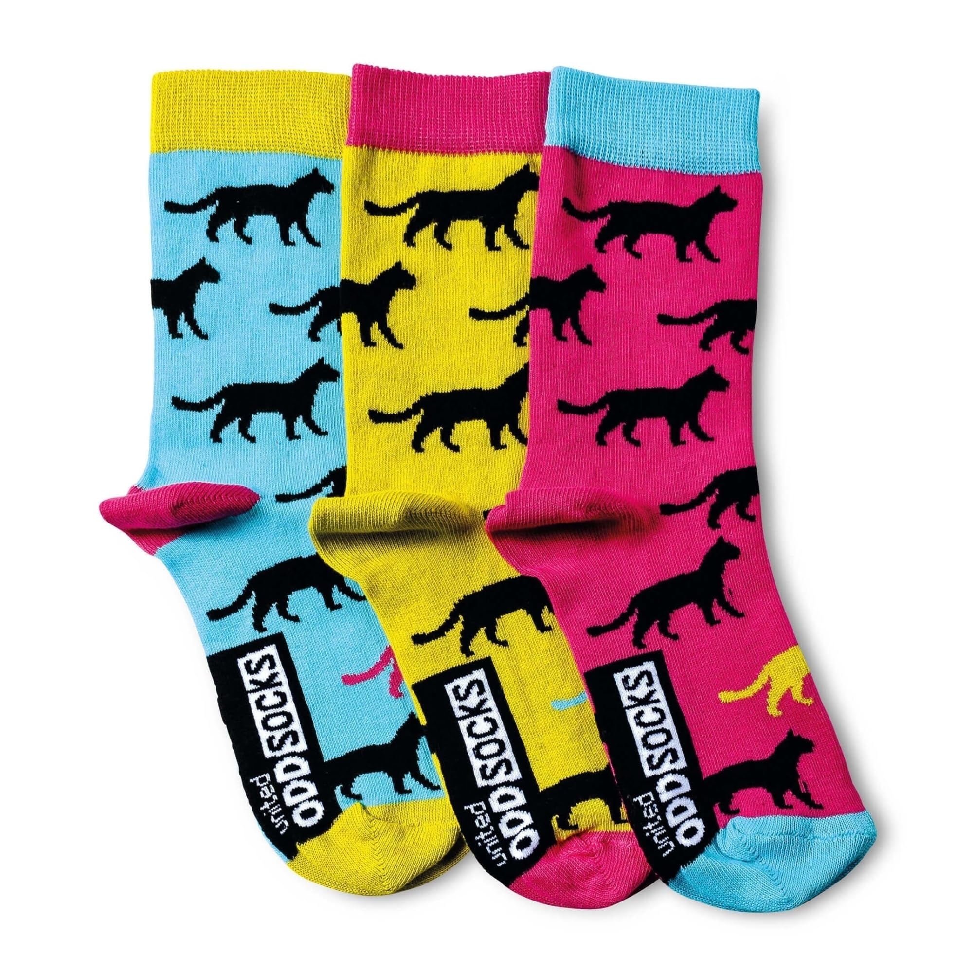 United Oddsocks 3 Mix & Match Ankle Socks For Ladies, UK 4-8 (EU 37-42), Ideal Birthday, Mother, Christmas Day Gift Socks (UK, Alpha, One Size, Regular, Regular, Holly)