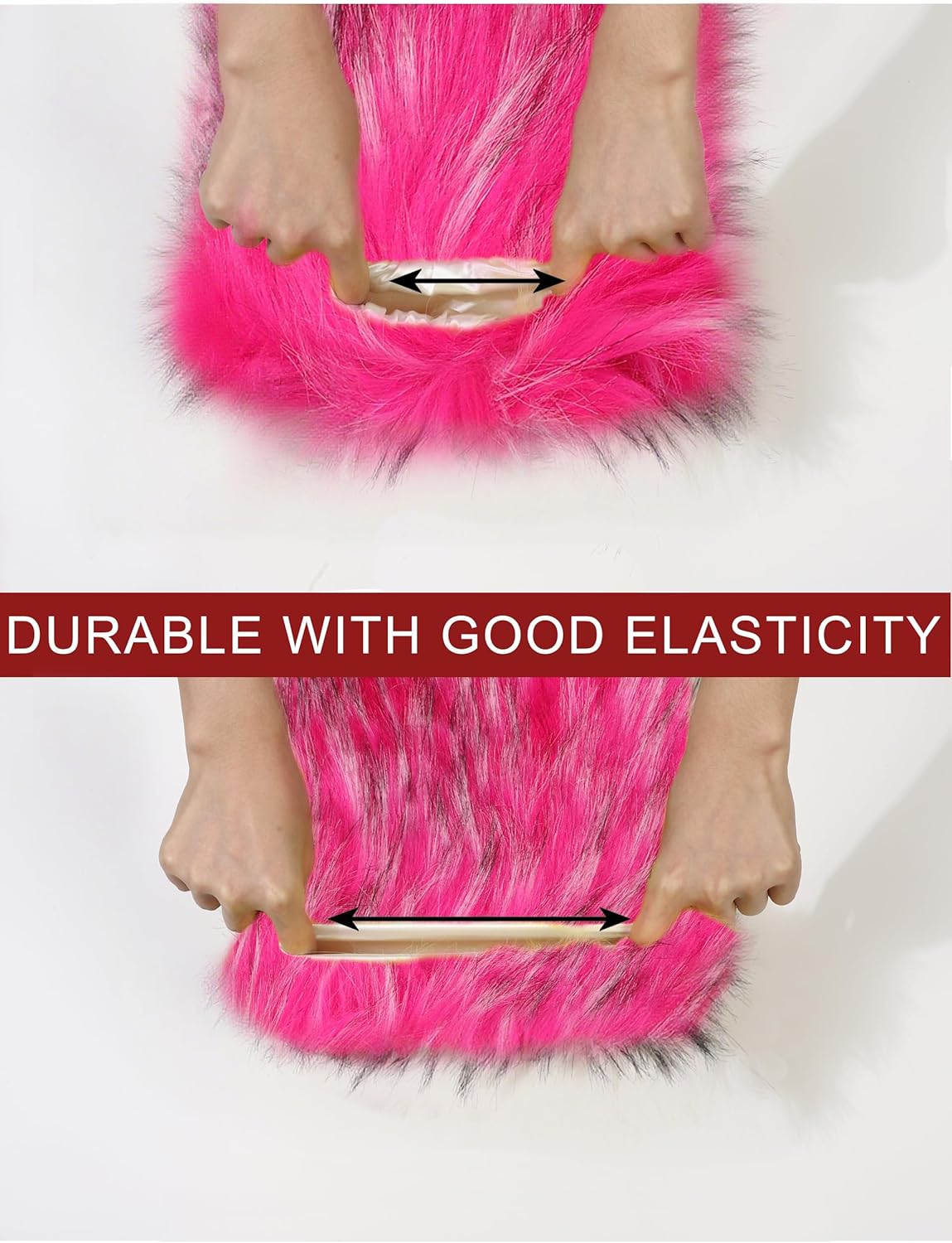 Faux Fur Leg Warmers for Womens Winter Furry Soft Foot Cuffs Girls Boot Covers Party Costumes - Image 4